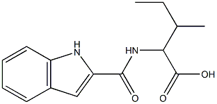2-(1H-indol-2-ylformamido)-3-methylpentanoic acid Struktur