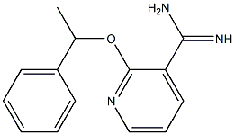 2-(1-phenylethoxy)pyridine-3-carboximidamide 化学構造式