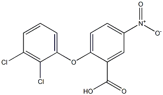 2-(2,3-dichlorophenoxy)-5-nitrobenzoic acid 化学構造式