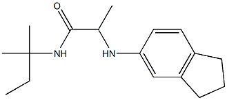 2-(2,3-dihydro-1H-inden-5-ylamino)-N-(2-methylbutan-2-yl)propanamide Structure