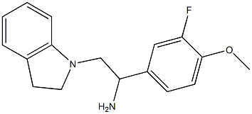 2-(2,3-dihydro-1H-indol-1-yl)-1-(3-fluoro-4-methoxyphenyl)ethan-1-amine