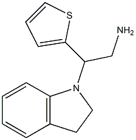 2-(2,3-dihydro-1H-indol-1-yl)-2-thien-2-ylethanamine,,结构式