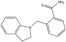 2-(2,3-dihydro-1H-indol-1-ylmethyl)benzenecarbothioamide Structure