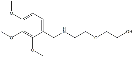 2-(2-{[(2,3,4-trimethoxyphenyl)methyl]amino}ethoxy)ethan-1-ol Struktur