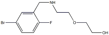 2-(2-{[(5-bromo-2-fluorophenyl)methyl]amino}ethoxy)ethan-1-ol 化学構造式