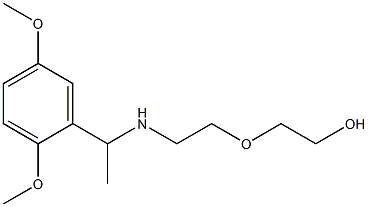 2-(2-{[1-(2,5-dimethoxyphenyl)ethyl]amino}ethoxy)ethan-1-ol,,结构式