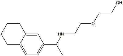 2-(2-{[1-(5,6,7,8-tetrahydronaphthalen-2-yl)ethyl]amino}ethoxy)ethan-1-ol,,结构式