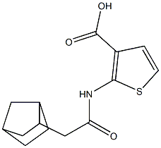 2-(2-{bicyclo[2.2.1]heptan-2-yl}acetamido)thiophene-3-carboxylic acid,,结构式