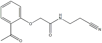 2-(2-acetylphenoxy)-N-(2-cyanoethyl)acetamide Structure