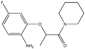 2-(2-amino-5-fluorophenoxy)-1-(piperidin-1-yl)propan-1-one Struktur