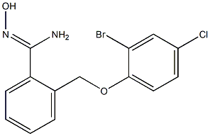 2-(2-bromo-4-chlorophenoxymethyl)-N'-hydroxybenzene-1-carboximidamide Structure