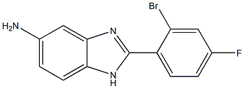 2-(2-bromo-4-fluorophenyl)-1H-benzimidazol-5-amine,,结构式