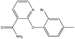 2-(2-bromo-4-methylphenoxy)pyridine-3-carboxamide Structure