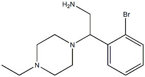 2-(2-bromophenyl)-2-(4-ethylpiperazin-1-yl)ethanamine,,结构式