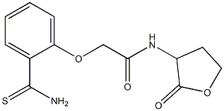 2-(2-carbamothioylphenoxy)-N-(2-oxooxolan-3-yl)acetamide 结构式