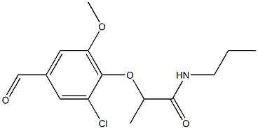 2-(2-chloro-4-formyl-6-methoxyphenoxy)-N-propylpropanamide Structure