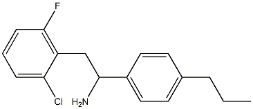 2-(2-chloro-6-fluorophenyl)-1-(4-propylphenyl)ethan-1-amine,,结构式