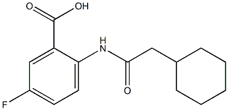 2-(2-cyclohexylacetamido)-5-fluorobenzoic acid,,结构式