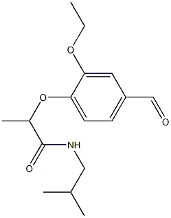 2-(2-ethoxy-4-formylphenoxy)-N-(2-methylpropyl)propanamide Structure