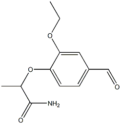 2-(2-ethoxy-4-formylphenoxy)propanamide 化学構造式