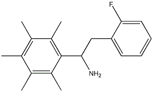 2-(2-fluorophenyl)-1-(2,3,4,5,6-pentamethylphenyl)ethan-1-amine Struktur