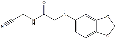 2-(2H-1,3-benzodioxol-5-ylamino)-N-(cyanomethyl)acetamide,,结构式