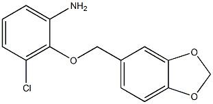 2-(2H-1,3-benzodioxol-5-ylmethoxy)-3-chloroaniline Structure