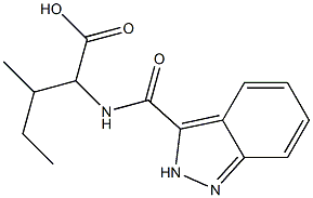 2-(2H-indazol-3-ylformamido)-3-methylpentanoic acid 化学構造式