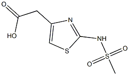 2-(2-methanesulfonamido-1,3-thiazol-4-yl)acetic acid,,结构式