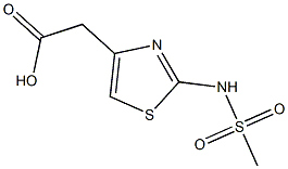 2-(2-methanesulfonamido-1,3-thiazol-4-yl)acetic acid 化学構造式