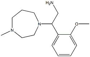 2-(2-methoxyphenyl)-2-(4-methyl-1,4-diazepan-1-yl)ethan-1-amine 化学構造式