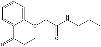 2-(2-propionylphenoxy)-N-propylacetamide Struktur