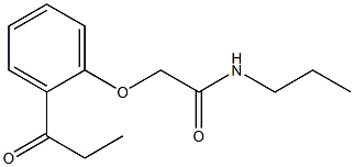 2-(2-propionylphenoxy)-N-propylacetamide 化学構造式