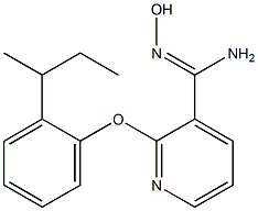 2-(2-sec-butylphenoxy)-N'-hydroxypyridine-3-carboximidamide Struktur