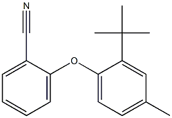 2-(2-tert-butyl-4-methylphenoxy)benzonitrile 化学構造式