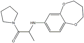 2-(3,4-dihydro-2H-1,5-benzodioxepin-7-ylamino)-1-(pyrrolidin-1-yl)propan-1-one Structure