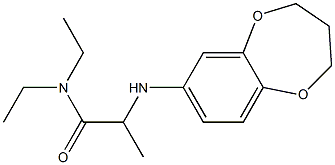 2-(3,4-dihydro-2H-1,5-benzodioxepin-7-ylamino)-N,N-diethylpropanamide,,结构式