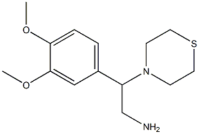 2-(3,4-dimethoxyphenyl)-2-(thiomorpholin-4-yl)ethan-1-amine 化学構造式