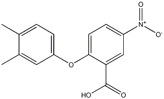 2-(3,4-dimethylphenoxy)-5-nitrobenzoic acid 化学構造式