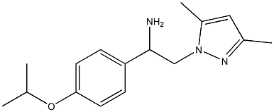 2-(3,5-dimethyl-1H-pyrazol-1-yl)-1-(4-isopropoxyphenyl)ethanamine 化学構造式