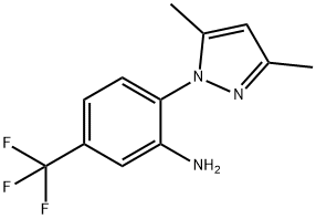 2-(3,5-dimethyl-1H-pyrazol-1-yl)-5-(trifluoromethyl)aniline, 60418-61-3, 结构式