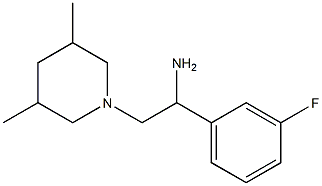 2-(3,5-dimethylpiperidin-1-yl)-1-(3-fluorophenyl)ethan-1-amine,,结构式