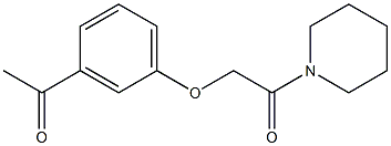 2-(3-acetylphenoxy)-1-(piperidin-1-yl)ethan-1-one 化学構造式