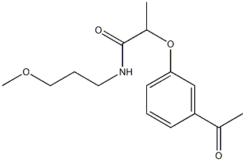 2-(3-acetylphenoxy)-N-(3-methoxypropyl)propanamide Struktur