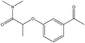 2-(3-acetylphenoxy)-N,N-dimethylpropanamide,,结构式