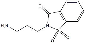 2-(3-aminopropyl)-1,2-benzisothiazol-3(2H)-one 1,1-dioxide,,结构式