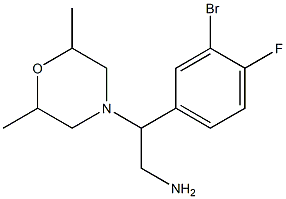 2-(3-bromo-4-fluorophenyl)-2-(2,6-dimethylmorpholin-4-yl)ethanamine Structure