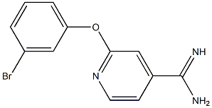 2-(3-bromophenoxy)pyridine-4-carboximidamide 化学構造式