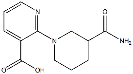 2-(3-carbamoylpiperidin-1-yl)pyridine-3-carboxylic acid Struktur