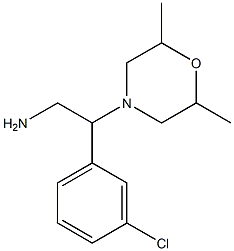 2-(3-chlorophenyl)-2-(2,6-dimethylmorpholin-4-yl)ethanamine,,结构式